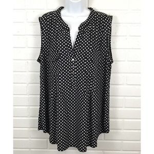 Cocomo V-Neck Sleeveless Polka Dot Top